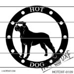 HOTDXF-0109-HOT DOG BOXER DXF FILE SIGN