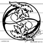 HOTDXF-0113-THE BEACH DXF DESIGN