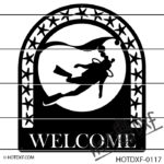 HOTDXF-0117-DIVER WELCOME SIGN DXF