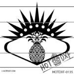HOTDXF-0135 - FRUITY FRUIT PINEAPPLE RETRO BURST DESIGN SIGN
