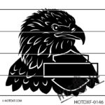 HOTDXF-0146 - HARLEY DAVIDSON MOTORCYCLE BIKER GANG LOGO BIKE SIGN WITH AMERICAN EAGLE