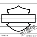 HOTDXF-0147-HARLEY DAVIDSON MOTORCYCLE BIKER GANG LOGO BLANK BIKE SIGN