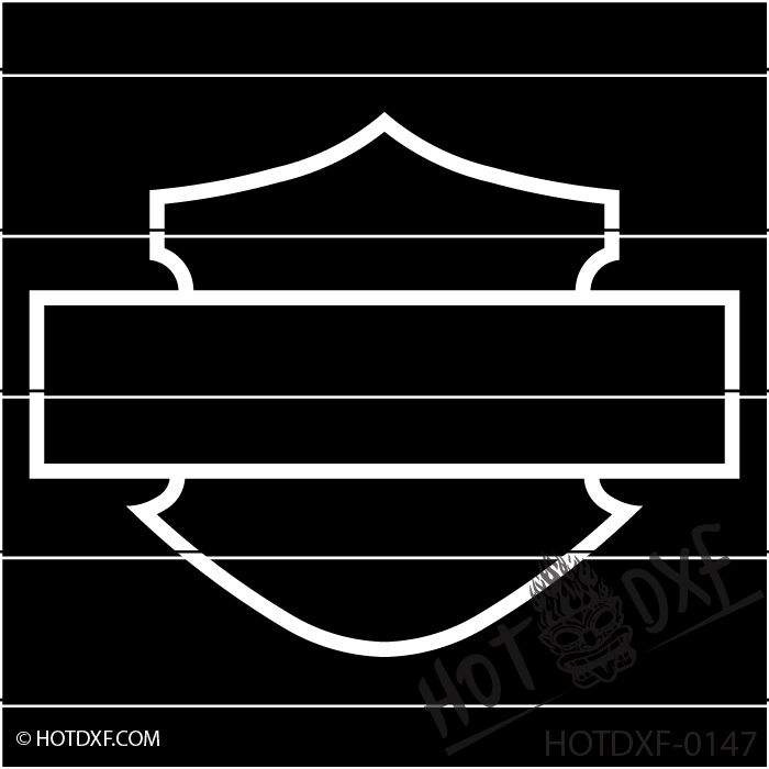 HOTDXF-0147 – HARLEY DAVIDSON MOTORCYCLE BIKER GANG LOGO BLANK BIKE SIGN