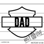HOTDXF-0148-HARLEY DAVIDSON MOTORCYCLE BIKER GANG LOGO BIKE SIGN FOR DAD OR FATHER