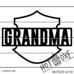 HOTDXF-0150 - HARLEY DAVIDSON MOTORCYCLE BIKER GANG LOGO BIKE SIGN FOR GRANDMA OR GRANDMOTHER