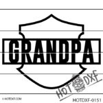 HOTDXF-0151 - HARLEY DAVIDSON MOTORCYCLE BIKER GANG LOGO BIKE SIGN FOR GRANDPA OR GRANDFATHER