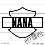 HOTDXF-0152 - HARLEY DAVIDSON MOTORCYCLE BIKER GANG LOGO BIKE SIGN FOR GRANDMOM OR NANA