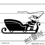 HOTDXF-0157 - MERRY CHRISTMAS SANTA CLAUSE ON SLEIGH KRIS KRINGLE SAINT NICHOLAS XMAS