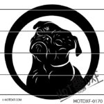 HOTDXF-0170 - PUGS DESIGN PET DOG PUPPY PUG ANIMAL ROUND SIGN