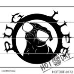 HOTDXF-0172 - PUGS LIFE DESIGN PET DOG PUPPY PUG ANIMAL ROUND SIGN WITH COOL SUNGLASSES