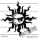 HOTDXF-0175 - FIRE HORSE COUNTRY WESTERN CELESTIAL SUN SIGN MODERN DESIGN