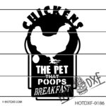 HOTDXF-0186 - CHICKEN FARM COUNTRY SIGN WESTERN BREAKFAST CHICK WITH EGG