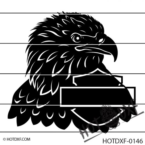 HOTDXF-0146 - HARLEY DAVIDSON MOTORCYCLE BIKER GANG LOGO BIKE SIGN WITH AMERICAN EAGLE