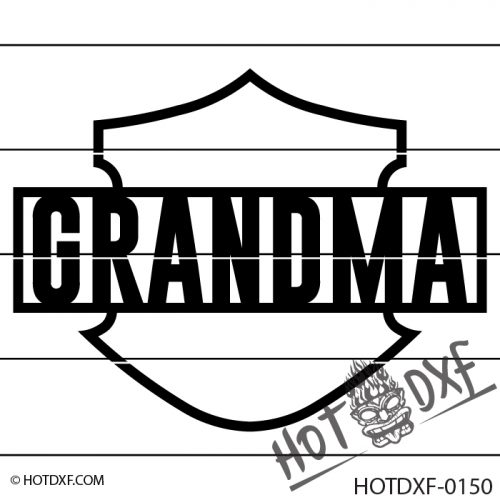HOTDXF-0150 - HARLEY DAVIDSON MOTORCYCLE BIKER GANG LOGO BIKE SIGN FOR GRANDMA OR GRANDMOTHER