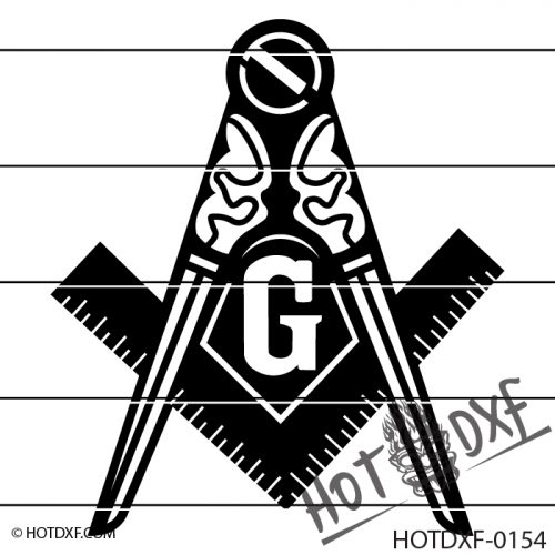 HOTDXF-0154 - MASONIC MASONS FREEMASON TEMPLAR SHRINER SQUARE AND COMPASS SYMBOL